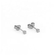 2MM Cubic Zirconia Allergy-free Stainless Steel Ear Studs For Kids